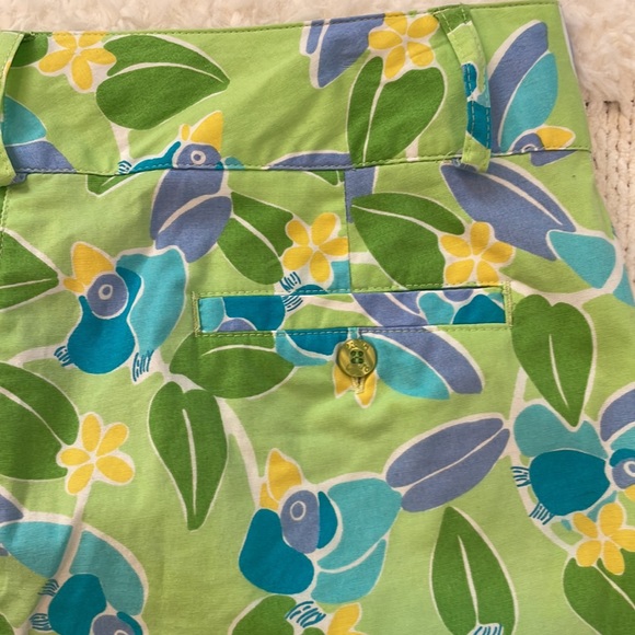 Lilly Pulitzer pants blue jay bird green size 8 - Picture 8 of 9
